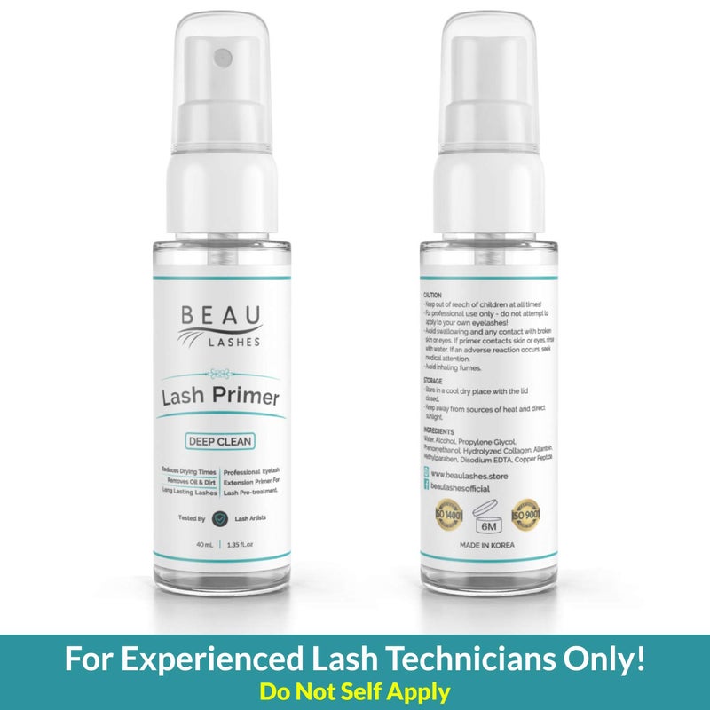 beau lashes برايمر رموش لتمديد الرموش (40 مل) - لتنظيف الرموش، وتعزيز نمو الرموش الصحي وإطالة عمر رموش الفوكس مينك الفردية - يزيل بقايا المكياج وزيت الماسكارا - Image 2